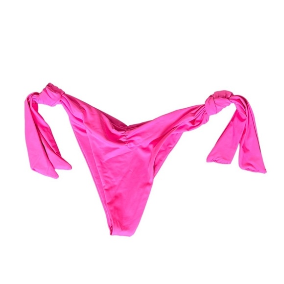 Frankies Bikinis Margot Hot Pink Bikini Set Top and Bottom Size Medium - Picture 6 of 9